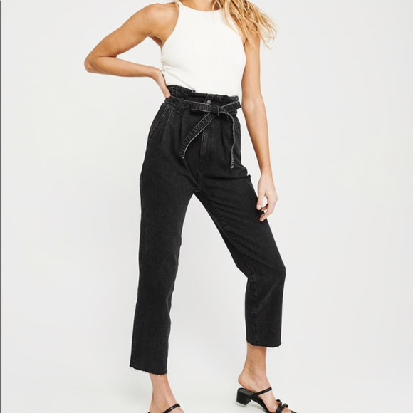 Paper bag black jeans Clearance